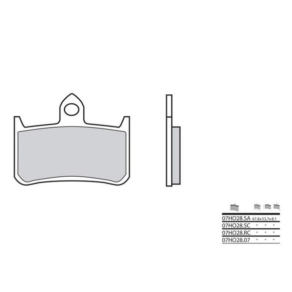 Plaquettes de frein moto Brembo Brembo 07HO28SC m�tal fritt�