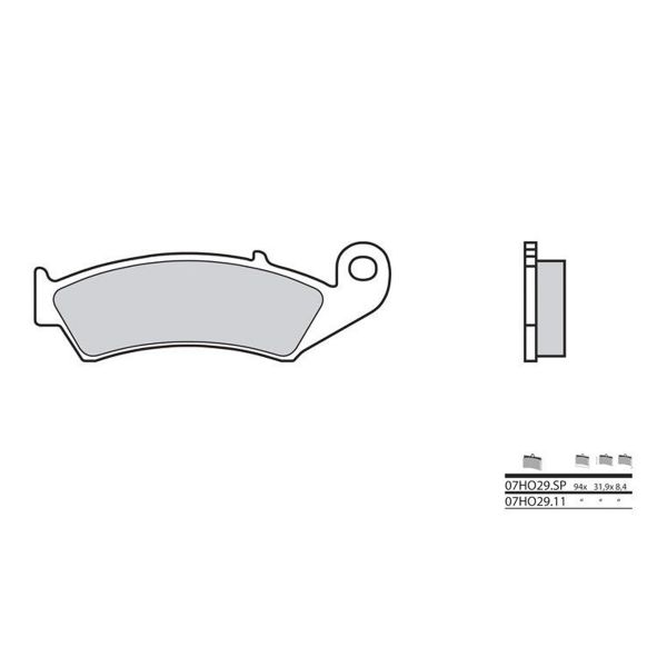 Plaquettes de frein moto Brembo Brembo 07HO29SP mtal fritt