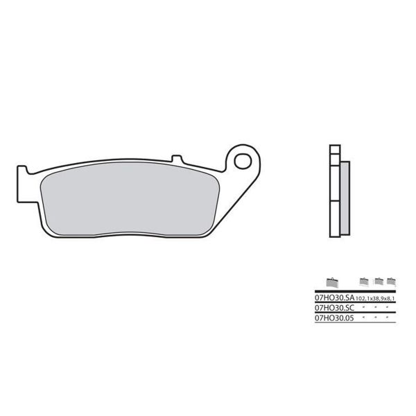 Plaquettes de frein moto Brembo Brembo 07HO3005 organique