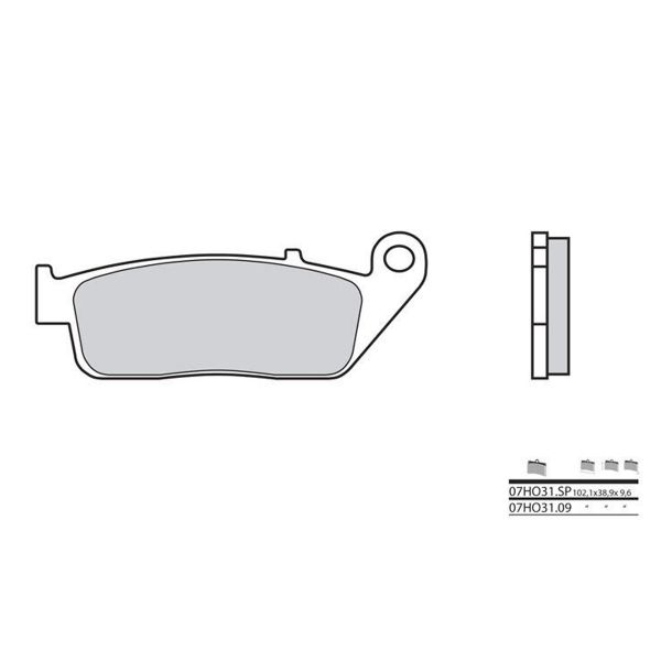 Plaquettes de frein moto Brembo Brembo 07HO31SP métal fritté Plaquettes de frein moto Brembo Brembo 07HO31SP métal fritté