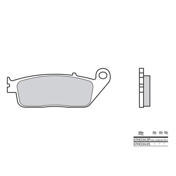 Plaquettes de frein moto Brembo Brembo 07HO3405 compos origine
