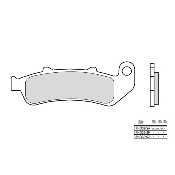 Plaquettes de frein moto Brembo Brembo 07HO39SA mtal fritt
