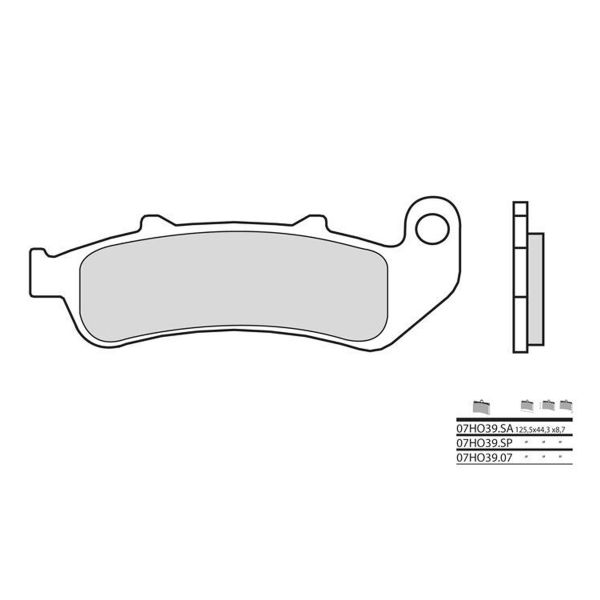 Plaquettes de frein moto Brembo Brembo 07HO39SP mtal fritt