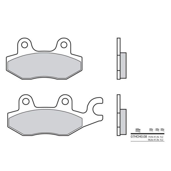 Plaquettes de frein moto Brembo Brembo 07HO4008 organique