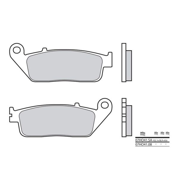 Plaquettes de frein moto Brembo Brembo 07HO41LA mtal fritt