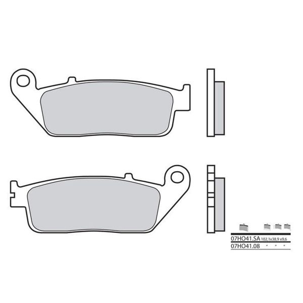 Plaquettes de frein moto Brembo Brembo 07HO41SA métal fritté Plaquettes de frein moto Brembo Brembo 07HO41SA métal fritté