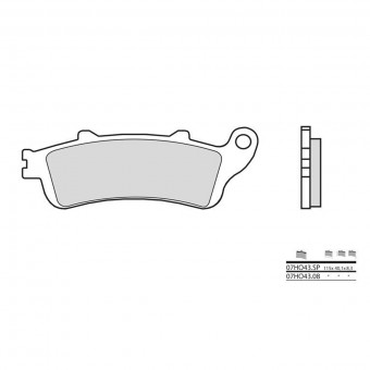 Plaquettes de frein moto Brembo Brembo 07HO43SP métal fritté Plaquettes de frein moto Brembo Brembo 07HO43SP métal fritté