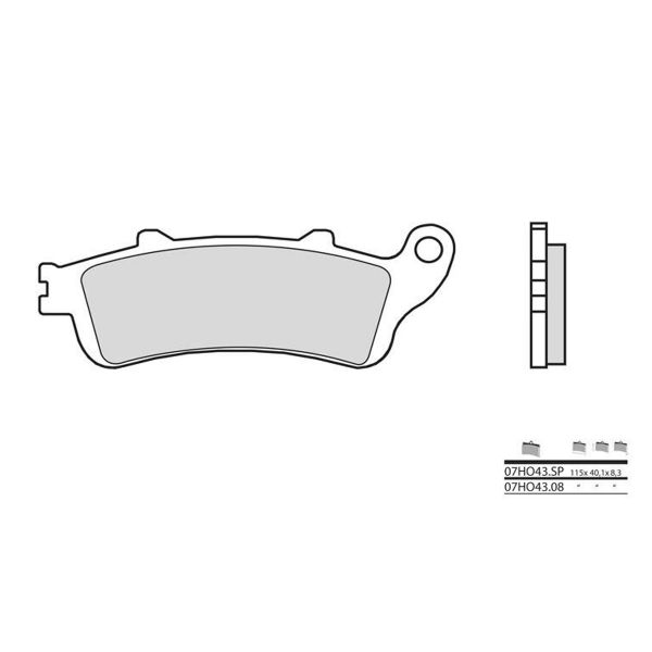 Plaquettes de frein moto Brembo Brembo 07HO43SP mtal fritt