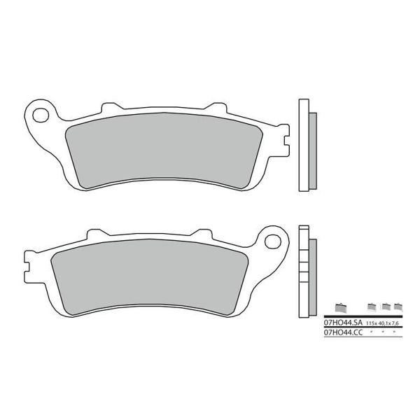 Plaquettes de frein moto Brembo Brembo 07HO44CC carbone c�ramique