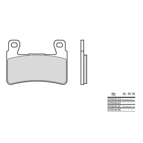 Plaquettes de frein moto Brembo Brembo 07HO4507 organique