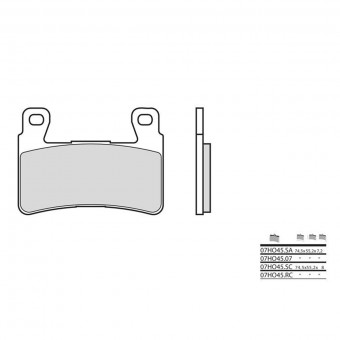 Plaquettes de frein moto Brembo Brembo 07HO45RC racing carbone