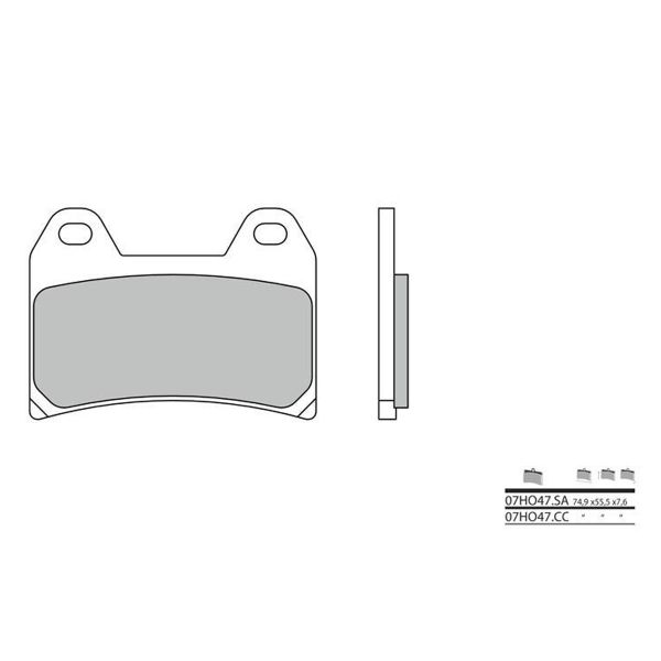 Plaquettes de frein moto Brembo Brembo 07HO47SA mtal fritt