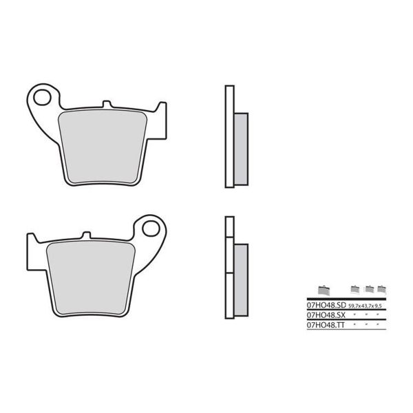 Plaquettes de frein moto Brembo Brembo 07HO48SD métal fritté Plaquettes de frein moto Brembo Brembo 07HO48SD métal fritté