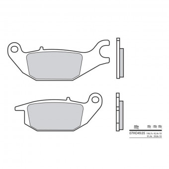 Plaquettes de frein moto Brembo Brembo 07HO4905 organique Plaquettes de frein moto Brembo Brembo 07HO4905 organique