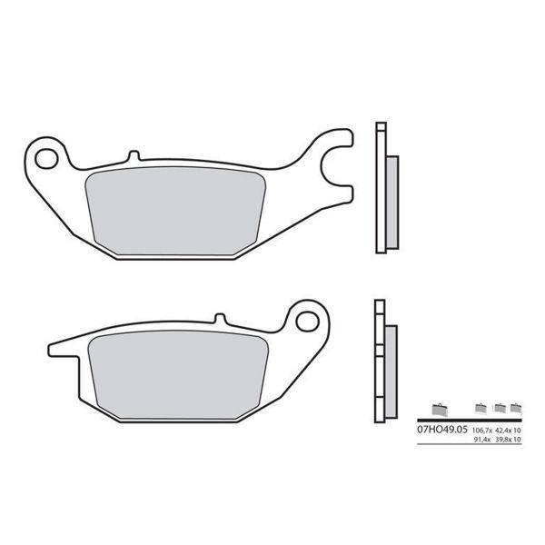 Plaquettes de frein moto Brembo Brembo 07HO4905 organique Plaquettes de frein moto Brembo Brembo 07HO4905 organique