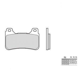 Plaquettes de frein moto Brembo Brembo 07HO50RC racing carbone Plaquettes de frein moto Brembo Brembo 07HO50RC racing carbone