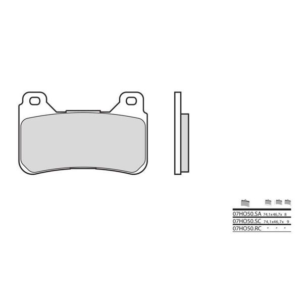 Plaquettes de frein moto Brembo Brembo 07HO50SC m�tal fritt�