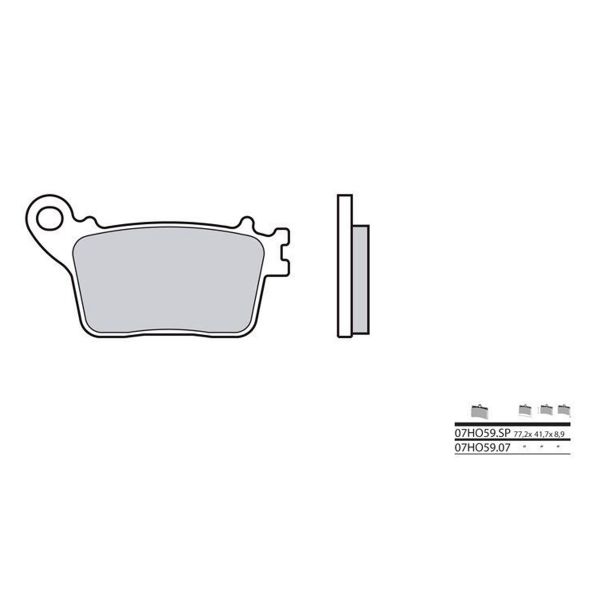 Plaquettes de frein moto Brembo Brembo 07HO59SP mtal fritt