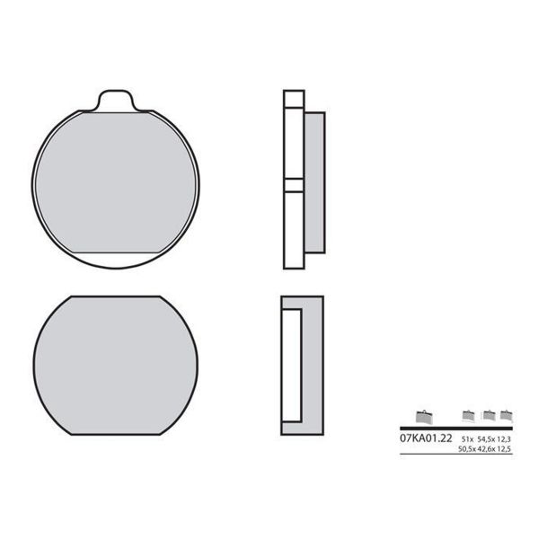 Plaquettes de frein moto Brembo Brembo 07KA0122 organique