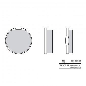 Plaquettes de frein moto Brembo Brembo 07KA0328 organique Plaquettes de frein moto Brembo Brembo 07KA0328 organique
