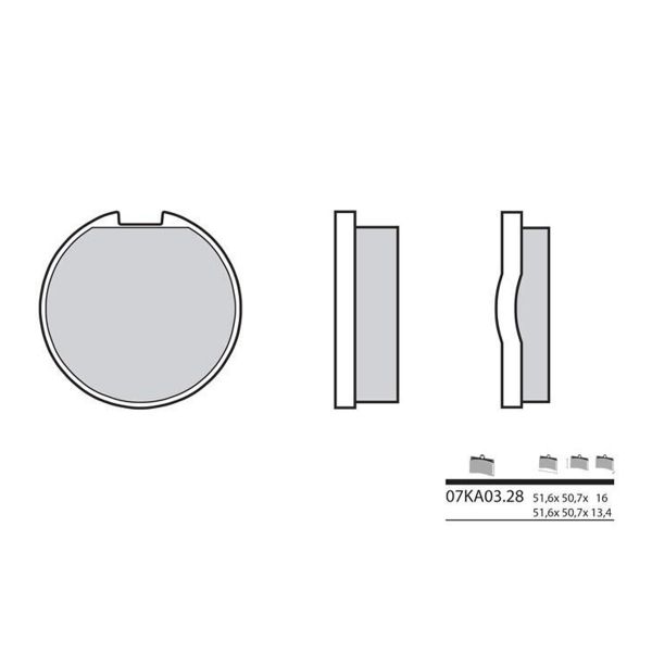 Plaquettes de frein moto Brembo Brembo 07KA0328 organique