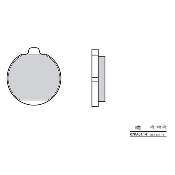Plaquettes de frein moto Brembo Brembo 07KA0414 organique Plaquettes de frein moto Brembo Brembo 07KA0414 organique