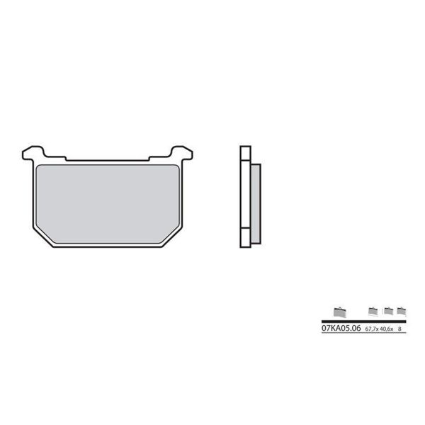 Plaquettes de frein moto Brembo Brembo 07KA0506 organique
