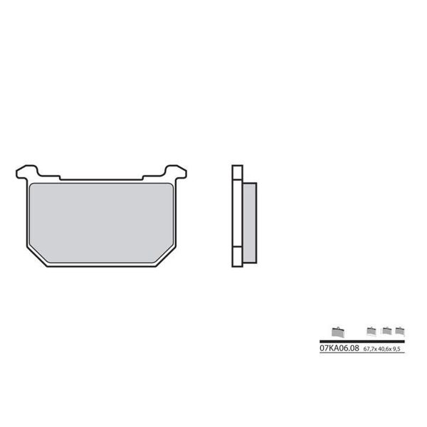 Plaquettes de frein moto Brembo Brembo 07KA0608 organique Plaquettes de frein moto Brembo Brembo 07KA0608 organique
