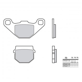 Plaquettes de frein moto Brembo Brembo 07KA0717 organique Plaquettes de frein moto Brembo Brembo 07KA0717 organique