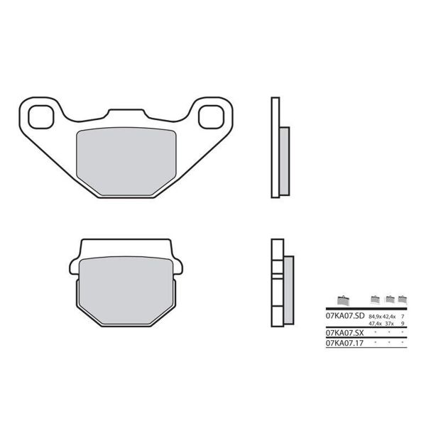 Plaquettes de frein moto Brembo Brembo 07KA0717 organique