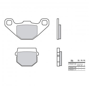 Plaquettes de frein moto Brembo Brembo 07KA07SD métal fritté Plaquettes de frein moto Brembo Brembo 07KA07SD métal fritté