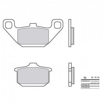 Plaquettes de frein moto Brembo Brembo 07KA0808 organique Plaquettes de frein moto Brembo Brembo 07KA0808 organique