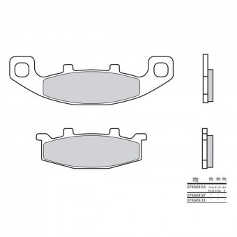 Plaquettes de frein moto Brembo Brembo 07KA0933 organique Plaquettes de frein moto Brembo Brembo 07KA0933 organique