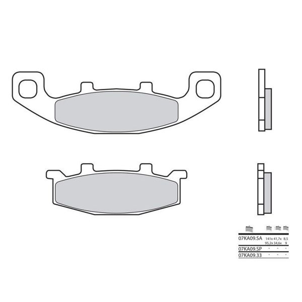 Plaquettes de frein moto Brembo Brembo 07KA0933 organique