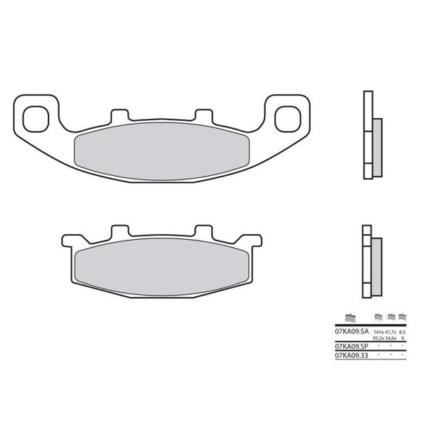 Plaquettes de frein moto Brembo Brembo 07KA09SA mtal fritt