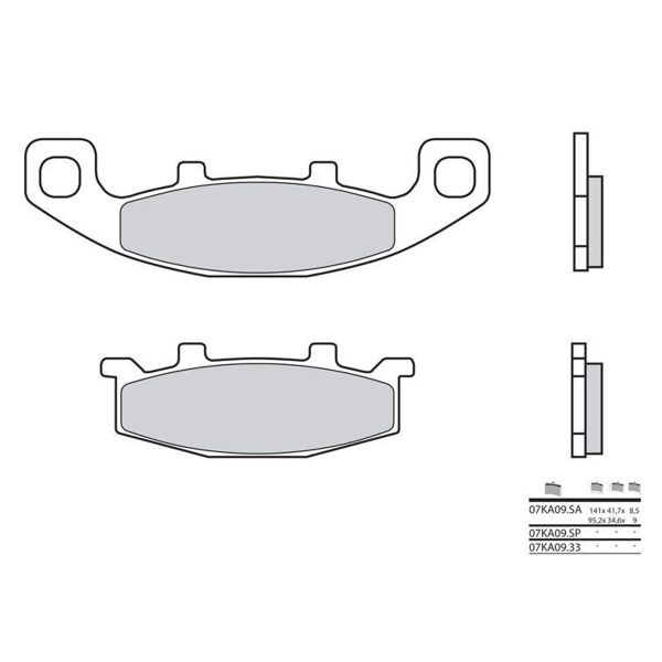 Plaquettes de frein moto Brembo Brembo 07KA09SP mtal fritt