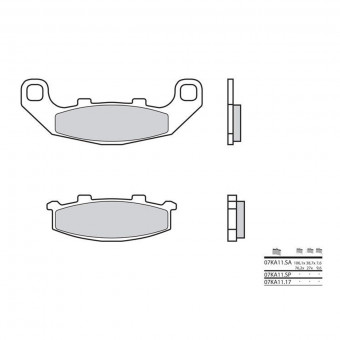Plaquettes de frein moto Brembo Brembo 07KA1117 carbone ceramique Plaquettes de frein moto Brembo Brembo 07KA1117 carbone ceramique