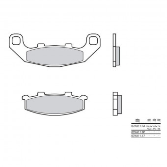 Plaquettes de frein moto Brembo Brembo 07KA11SP métal fritté Plaquettes de frein moto Brembo Brembo 07KA11SP métal fritté