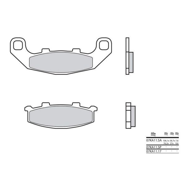 Plaquettes de frein moto Brembo Brembo 07KA11SP mtal fritt