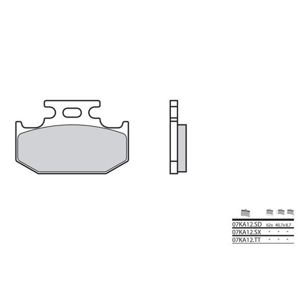 Plaquettes de frein moto Brembo Brembo 07KA12SD mtal fritt