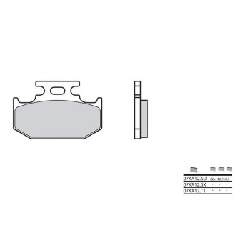Plaquettes de frein moto Brembo Brembo 07KA12SX métal fritté Plaquettes de frein moto Brembo Brembo 07KA12SX métal fritté