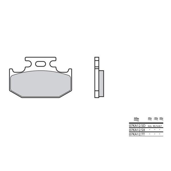 Plaquettes de frein moto Brembo Brembo 07KA12SX mtal fritt