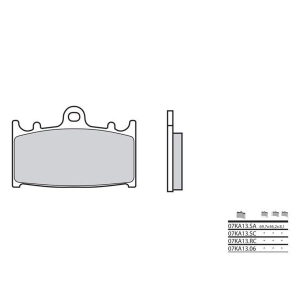 Plaquettes de frein moto Brembo Brembo 07KA1306 organique