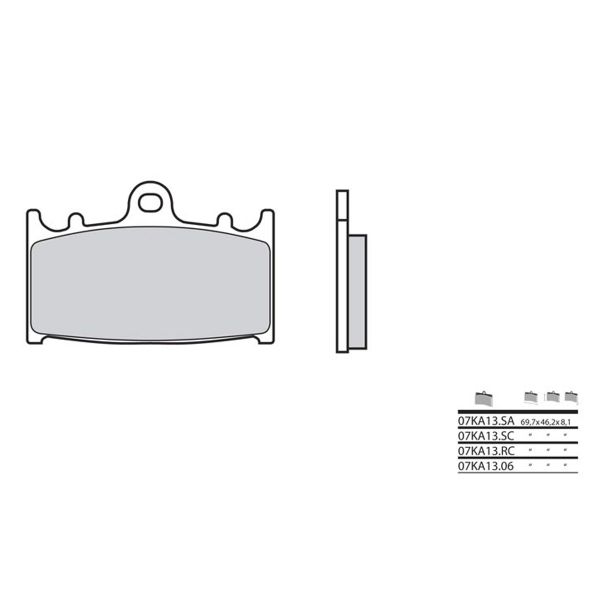 Plaquettes de frein moto Brembo Brembo 07KA13LA mtal fritt