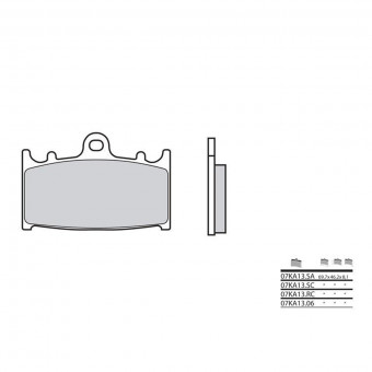 Plaquettes de frein moto Brembo Brembo 07KA13RC racing carbone Plaquettes de frein moto Brembo Brembo 07KA13RC racing carbone