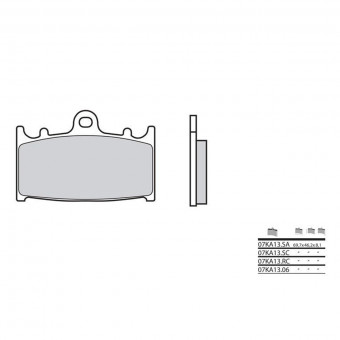 Plaquettes de frein moto Brembo Brembo 07KA13SA métal fritté Plaquettes de frein moto Brembo Brembo 07KA13SA métal fritté