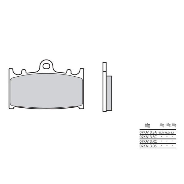 Plaquettes de frein moto Brembo Brembo 07KA13SA mtal fritt