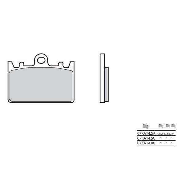 Plaquettes de frein moto Brembo Brembo 07KA1406 organique
