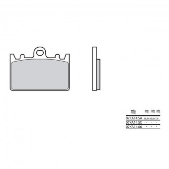 Plaquettes de frein moto Brembo Brembo 07KA14SA métal fritté Plaquettes de frein moto Brembo Brembo 07KA14SA métal fritté