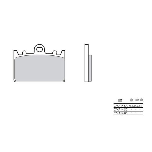 Plaquettes de frein moto Brembo Brembo 07KA14SC m�tal fritt�